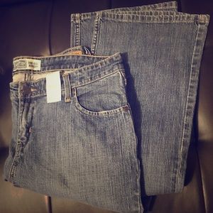 Low Rise Bootcut Blue Jeans in Size 14